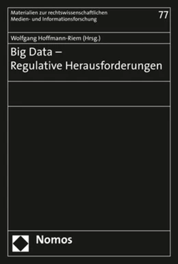 Abbildung von Hoffmann-Riem | Big Data - Regulative Herausforderungen | 1. Auflage | 2018 | beck-shop.de