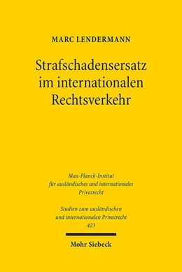 Abbildung von Lendermann | Strafschadensersatz im internationalen Rechtsverkehr | 1. Auflage | 2019 | beck-shop.de