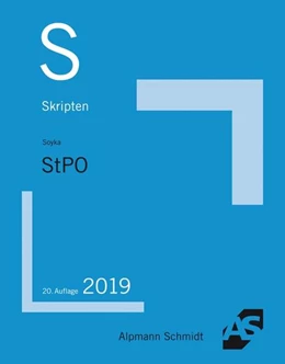 Abbildung von Soyka | Skript StPO | 19. Auflage | 2018 | beck-shop.de