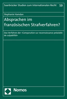 Abbildung von Hamdan | Absprachen im französischen Strafverfahren? | 1. Auflage | 2018 | beck-shop.de