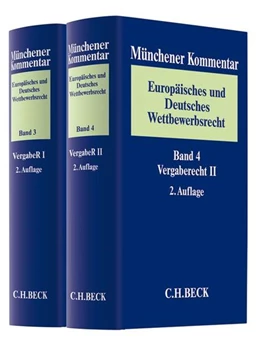 Abbildung von Münchener Kommentar Europäisches und Deutsches Wettbewerbsrecht: Band 3: Vergaberecht I / Band 4: Vergaberecht II, Einleitung Bauwerkvertragsrecht und VOB/A, VSVgV | 2. Auflage | 2018 | beck-shop.de