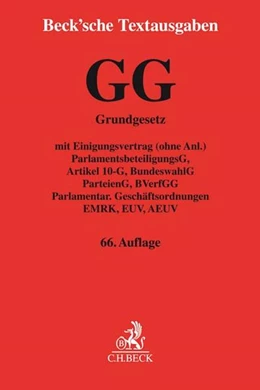 Abbildung von Grundgesetz für die Bundesrepublik Deutschland: GG | 66. Auflage | 2018 | beck-shop.de