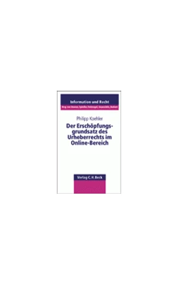 Abbildung von Koehler | Der Erschöpfungsgrundsatz des Urheberrechts im Online-Bereich | 1. Auflage | 2000 | Band 8 | beck-shop.de