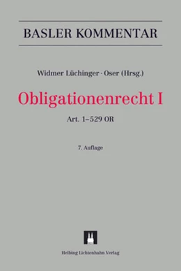 Abbildung von Widmer Lüchinger / Oser
   
  | Obligationenrecht: OR, I: Obligationenrecht I | 7. Auflage | 2020 | beck-shop.de