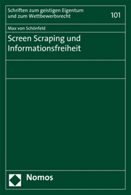 Abbildung von Schönfeld | Screen Scraping und Informationsfreiheit | 1. Auflage | 2018 | beck-shop.de