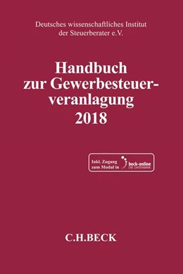 Abbildung von Handbuch zur Gewerbesteuerveranlagung 2018: GewSt 2018 | 1. Auflage | 2019 | beck-shop.de