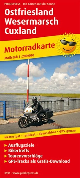 Abbildung von Motorradkarte Ostfriesland - Wesermarsch - Cuxland 1:200 000 | 2. Auflage | 2018 | beck-shop.de