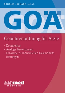 Abbildung von Broglie / Schade | GOÄ (Gebührenordnung für Ärzte) | 2. Auflage | 2025 | beck-shop.de