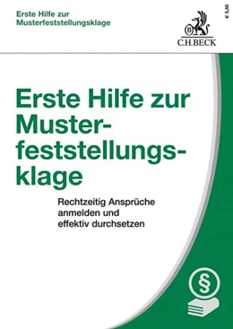 Abbildung von Erste Hilfe zur Musterfeststellungsklage | 1. Auflage | 2018 | beck-shop.de