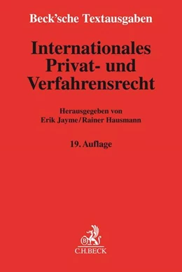 Abbildung von Jayme / Hausmann | Internationales Privat- und Verfahrensrecht | 19. Auflage | 2018 | beck-shop.de