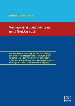 Abbildung von Ossola-Haring | Vermögensübertragung und Nießbrauch | 1. Auflage | 2018 | beck-shop.de