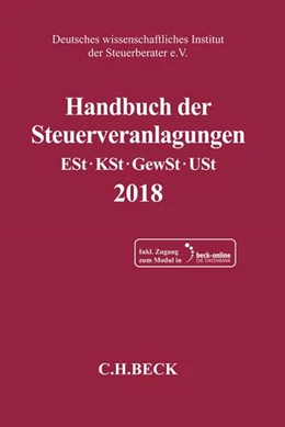 Abbildung von Handbuch der Steuerveranlagungen 2018 | 1. Auflage | 2019 | beck-shop.de
