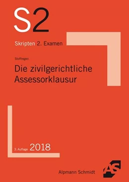 Abbildung von Stoffregen | Die zivilgerichtliche Assessorklausur | 3. Auflage | 2018 | beck-shop.de