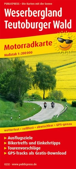 Abbildung von Motorradkarte Weserbergland - Teutoburger Wald 1:200 000 | 5. Auflage | 2018 | beck-shop.de