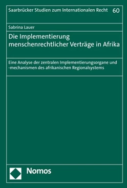 Abbildung von Lauer | Die Implementierung menschenrechtlicher Verträge in Afrika | 1. Auflage | 2018 | 60 | beck-shop.de