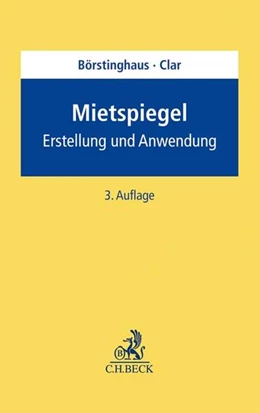 Abbildung von Börstinghaus / Clar | Mietspiegel | 3. Auflage | 2019 | beck-shop.de