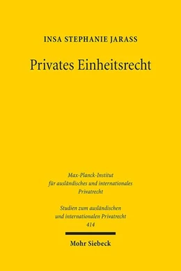 Abbildung von Jarass | Privates Einheitsrecht | 1. Auflage | 2019 | 414 | beck-shop.de