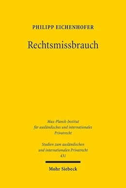 Abbildung von Eichenhofer | Rechtsmissbrauch | 1. Auflage | 2019 | 431 | beck-shop.de