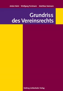 Abbildung von Heini / Portmann | Grundriss des Vereinsrechts | 1. Auflage | 2009 | beck-shop.de
