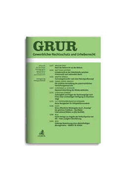 Abbildung von GRUR • Gewerblicher Rechtsschutz und Urheberrecht + GRUR International | 67. Auflage | 2018 | beck-shop.de
