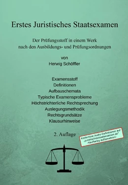 Abbildung von Schöffler | Erstes Juristisches Staatsexamen | 2. Auflage | 2019 | beck-shop.de