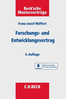 Abbildung von Möffert | Der Forschungs- und Entwicklungsvertrag | 4. Auflage | 2019 | Band 22 | beck-shop.de