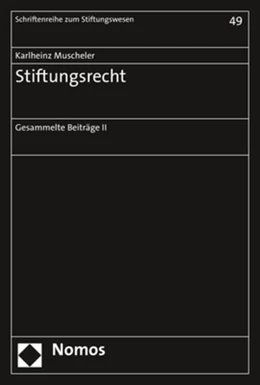 Abbildung von Muscheler | Stiftungsrecht | 1. Auflage | 2019 | beck-shop.de