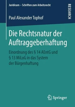 Abbildung von Tophof | Die Rechtsnatur der Auftraggeberhaftung | 1. Auflage | 2018 | beck-shop.de