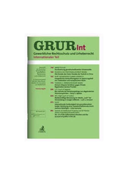 Abbildung von GRUR Int • Gewerblicher Rechtsschutz und Urheberrecht Internationaler Teil | 67. Auflage | 2018 | beck-shop.de