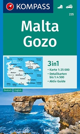 Abbildung von Kompass-Karten Gmbh | KOMPASS Wanderkarte 235 Malta, Gozo 1:25.000 | 1. Auflage | 2019 | beck-shop.de