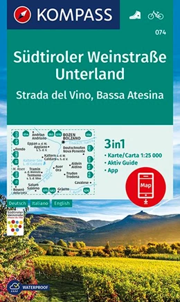 Abbildung von Kompass-Karten Gmbh | KOMPASS Wanderkarte 074 Südtiroler Weinstraße, Unterland, Strada del Vino, Bassa Atesina 1:25.000 | 1. Auflage | 2019 | beck-shop.de