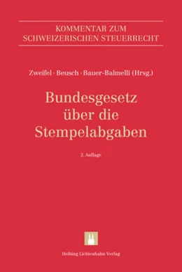 Abbildung von Zweifel / Beusch | Bundesgesetz über die Stempelabgaben (StG) | 2. Auflage | 2019 | beck-shop.de