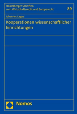 Abbildung von Lappe | Kooperationen wissenschaftlicher Einrichtungen | 1. Auflage | 2019 | 89 | beck-shop.de