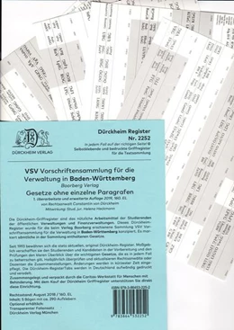 Abbildung von Dürckheim | DürckheimRegister® VSV BADEN-WÜRTTEMBERG (2019), BOORBERG Verlag | 1. Auflage | 2019 | beck-shop.de