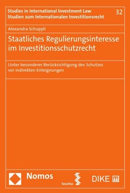 Abbildung von Schuppli | Regulierungsinteresse der Staaten im Investitionsschutzrecht | 1. Auflage | 2019 | 32 | beck-shop.de