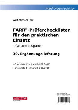 Abbildung von Farr | Farr, Prüfercheckl. 30. Erg.Lief. z. Grundwerk | 1. Auflage | 2019 | beck-shop.de