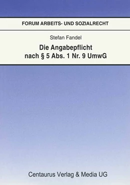 Abbildung von Fandel | Die Angabepflicht nach § 5 Abs. 1 Nr. 9 UmwG | 1. Auflage | 2017 | beck-shop.de