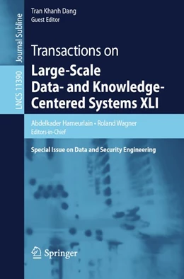 Abbildung von Hameurlain / Wagner | Transactions on Large-Scale Data- and Knowledge-Centered Systems XLI | 1. Auflage | 2019 | beck-shop.de