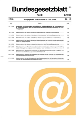 Abbildung von Bundesgesetzblatt Teil II, E-Mail-Infoservice (Jahresabonnement) | 1. Auflage | 2005 | beck-shop.de