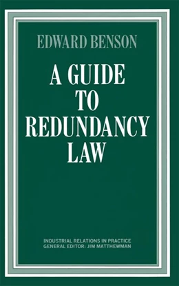 Abbildung von Benson | A Guide to Redundancy Law | 1. Auflage | 1985 | beck-shop.de