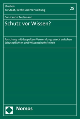 Abbildung von Teetzmann | Schutz vor Wissen? | 1. Auflage | 2020 | 28 | beck-shop.de