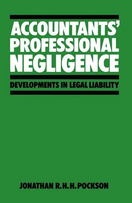 Abbildung von Pockson | Accountants' Professional Negligence | 1. Auflage | 1982 | beck-shop.de