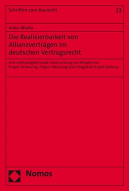 Abbildung von Warda | Die Realisierbarkeit von Allianzverträgen im deutschen Vertragsrecht | 1. Auflage | 2020 | beck-shop.de
