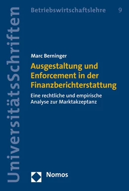 Abbildung von Berninger | Ausgestaltung und Enforcement in der Finanzberichterstattung | 1. Auflage | 2020 | 9 | beck-shop.de