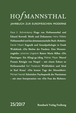 Abbildung von Bergengruen / Honold | Hofmannsthal Jahrbuch zur Europäischen Moderne | 1. Auflage | 2017 | 25 | beck-shop.de