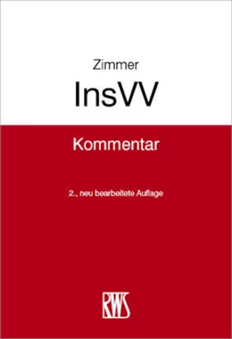 Abbildung von Zimmer | InsVV | 2. Auflage | 2021 | beck-shop.de