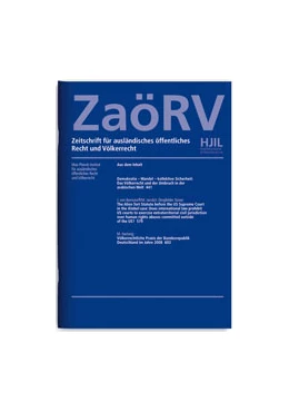 Abbildung von ZaöRV • Zeitschrift für ausländisches öffentliches Recht und Völkerrecht | 78. Auflage | 2018 | beck-shop.de