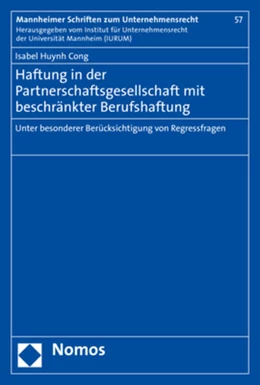 Abbildung von Huynh Cong | Haftung in der Partnerschaftsgesellschaft mit beschränkter Berufshaftung | 1. Auflage | 2020 | 57 | beck-shop.de