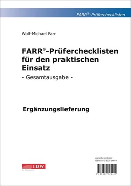 Abbildung von Farr | Farr, Prüfercheckl. 31. Erg.Lief. z. Grundwerk | 1. Auflage | 2020 | beck-shop.de
