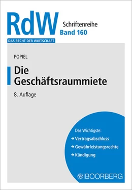 Abbildung von Popiel | Die Geschäftsraummiete | 8. Auflage | 2020 | beck-shop.de
